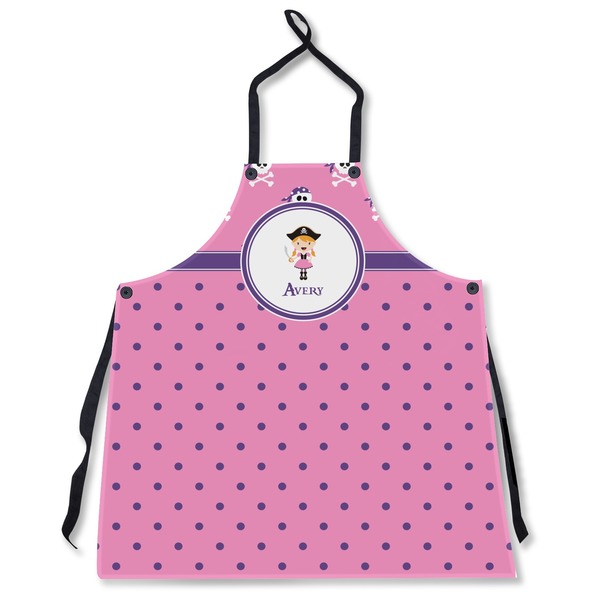 Custom Pink Pirate Apron Without Pockets w/ Name or Text