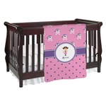 Pink Pirate Baby Blanket (Single Sided) (Personalized)