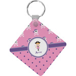 Pink Pirate Diamond Plastic Keychain w/ Name or Text