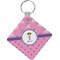 Pink Pirate Diamond Plastic Keychain w/ Name or Text