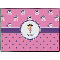 Pink Pirate Door Mat (Personalized)