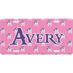 Pink Pirate Front License Plate (Personalized)