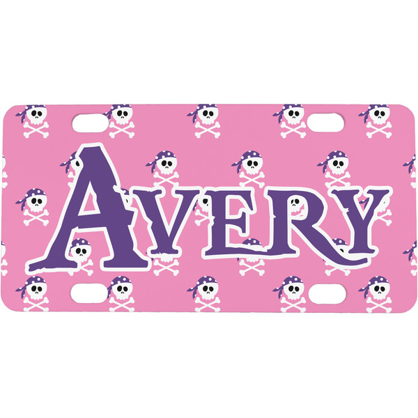 Custom Pink Pirate Mini/Bicycle License Plate (Personalized)