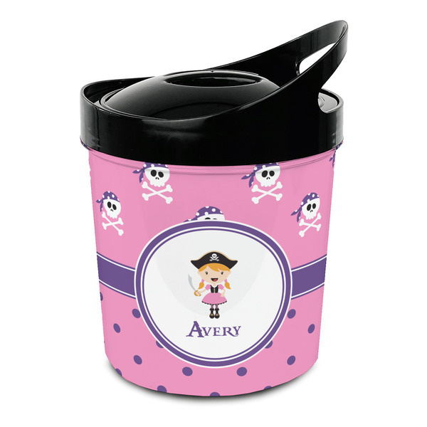 Custom Pink Pirate Plastic Ice Bucket (Personalized)