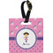 Pink Pirate Personalized Square Luggage Tag