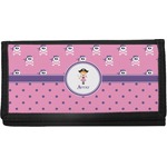 Pink Pirate Canvas Checkbook Cover (Personalized)
