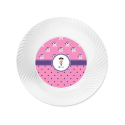 Pink Pirate Plastic Party Appetizer & Dessert Plates - 6" (Personalized)
