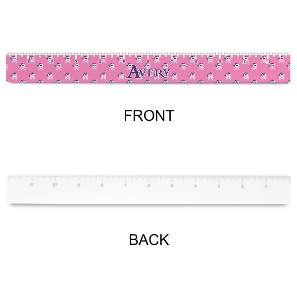 Pink Pirate Plastic Ruler - 12" - APPROVAL