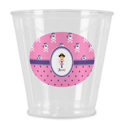 Pink Pirate Plastic Shot Glass (Personalized)