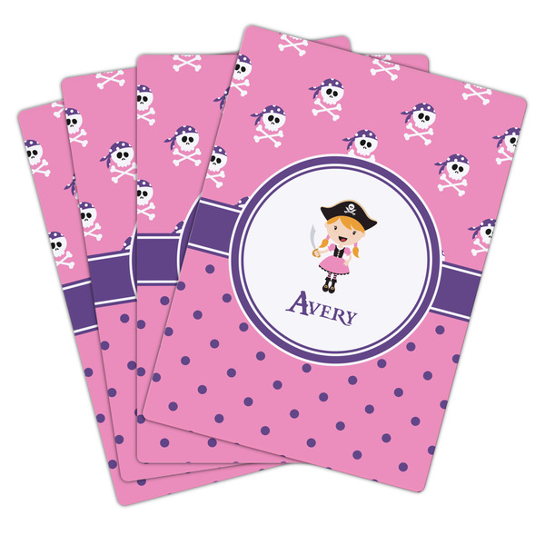 Pink Pirate Playing Cards - Hand Back View