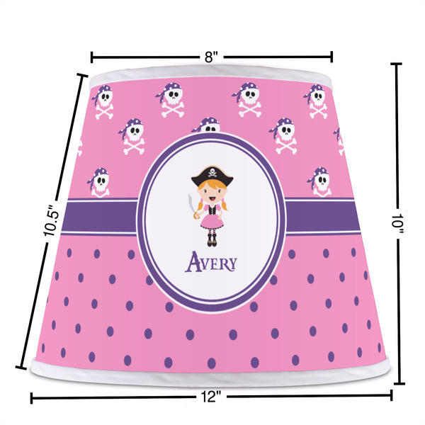 Pink Pirate Poly Film Empire Lampshade - Dimensions