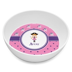 Pink Pirate Melamine Bowl - 8 oz (Personalized)