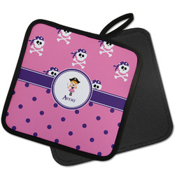 Pink Pirate Pot Holder w/ Name or Text