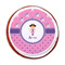 Pink Pirate Printed Icing Circle - Medium - On Cookie