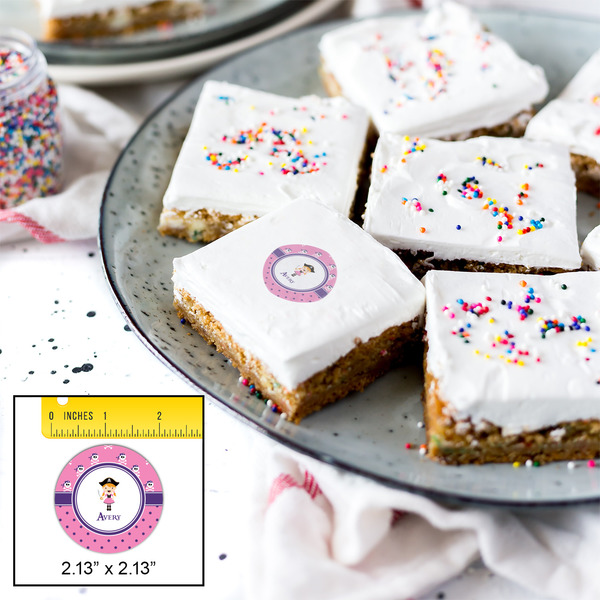 Pink Pirate Printed Icing Circle - Small - In Context