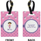 Pink Pirate Rectangle Luggage Tag (Front + Back)