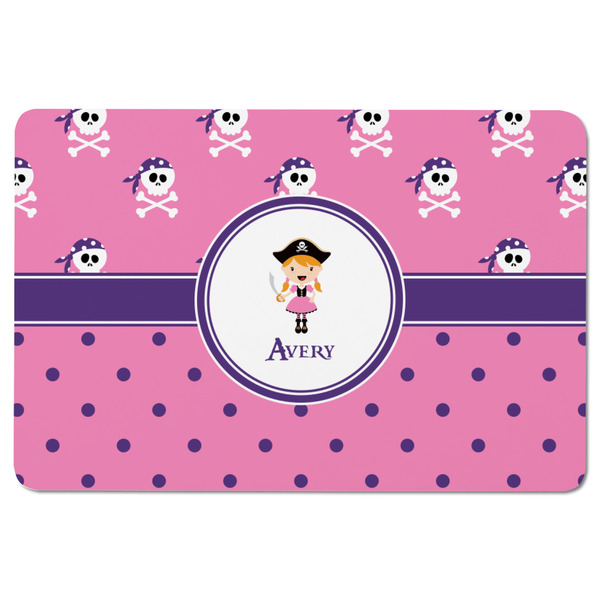 Pink Pirate Rectangular Fridge Magnet - FRONT