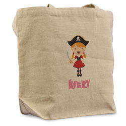 Pink Pirate Reusable Cotton Grocery Bag - Single (Personalized)
