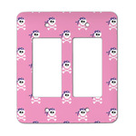 Pink Pirate Rocker Style Light Switch Cover - Two Switch