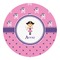 Pink Pirate Round Decal (Personalized)