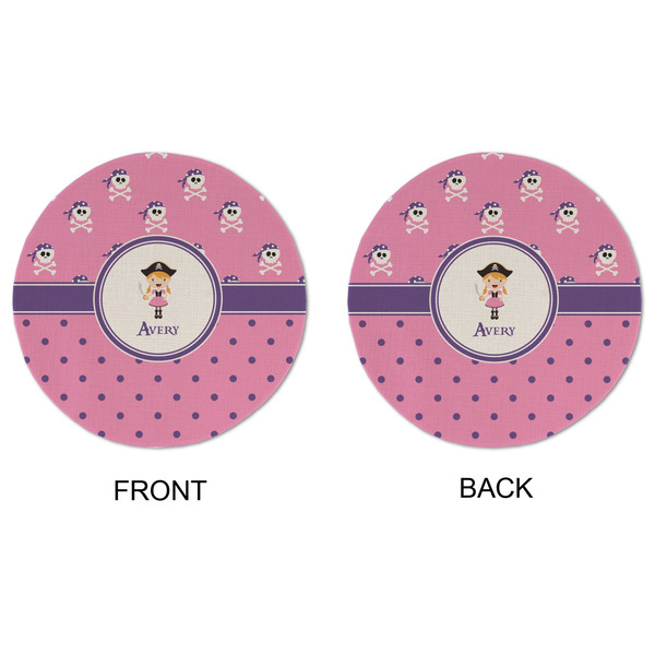Pink Pirate Round Linen Placemats - APPROVAL (double sided)