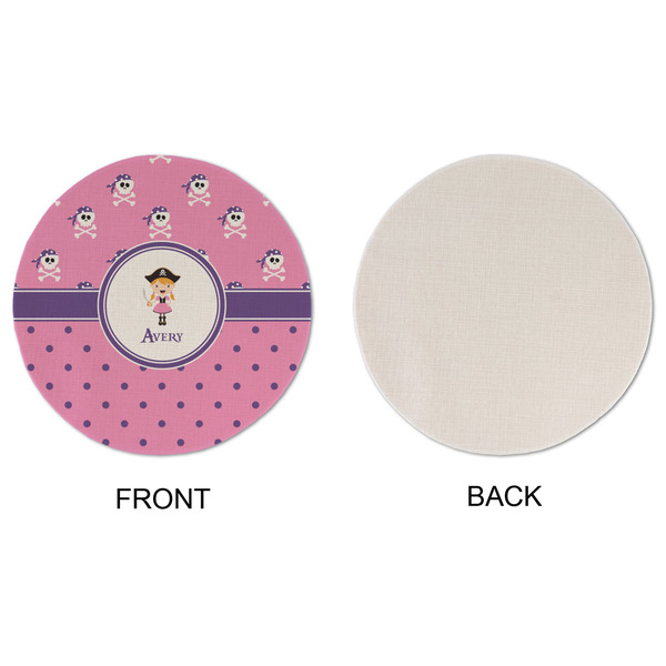 Pink Pirate Round Linen Placemats - APPROVAL (single sided)