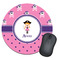 Pink Pirate Round Mouse Pad (Personalized)