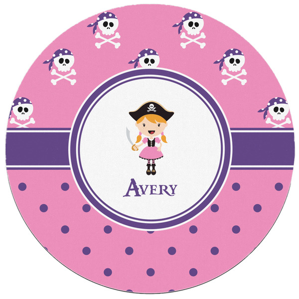 Pink Pirate Round Mousepad - APPROVAL