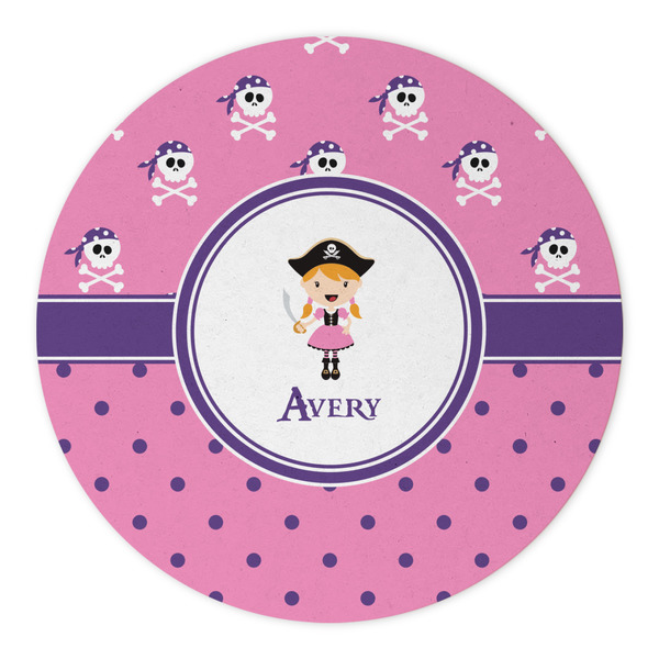 Pink Pirate Round Paper Coaster - Approval