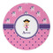 Pink Pirate Round Paper Coaster - Approval