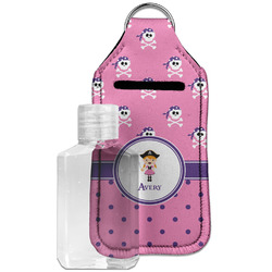 Pink Pirate Hand Sanitizer & Keychain Holder - Large (Personalized)