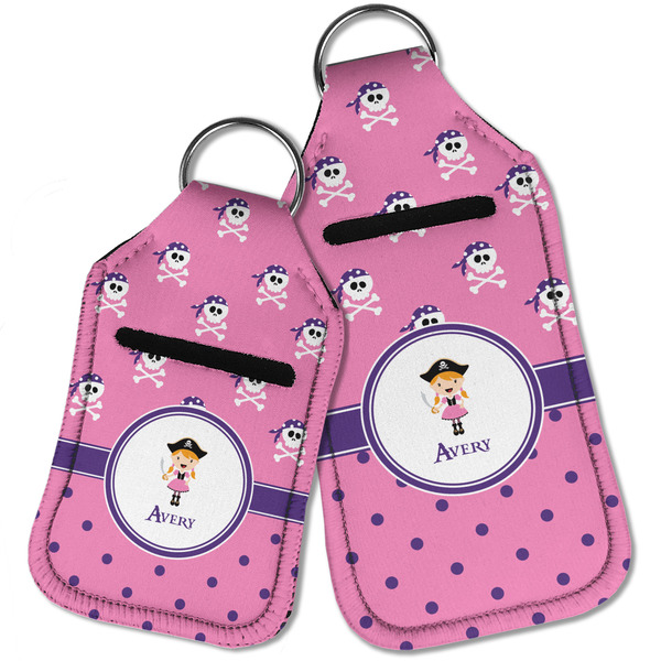Pink Pirate Sanitizer Holder Keychain - Parent Main