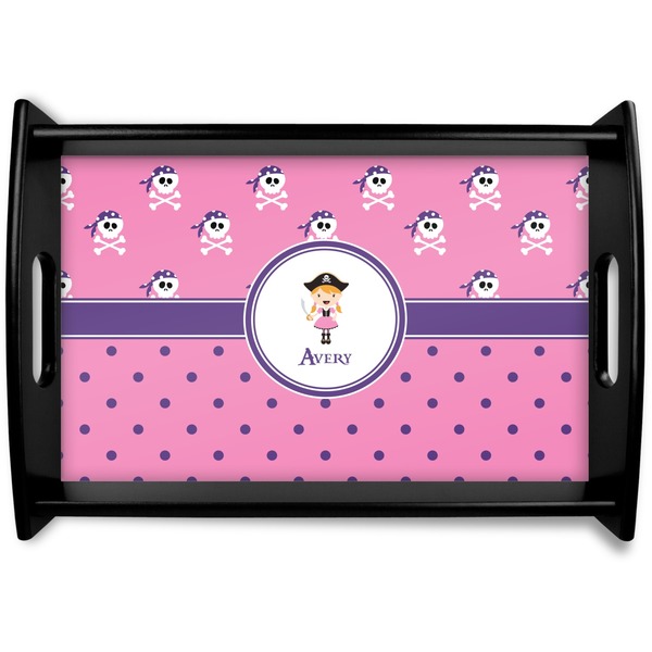 Custom Pink Pirate Wooden Tray (Personalized)
