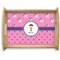 Pink Pirate Natural Wooden Tray - Large (Personalized)