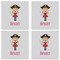 Pink Pirate Set of 4 Sandstone Coasters - See All 4 View