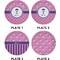 Pink Pirate Set of Appetizer / Dessert Plates (Approval)