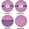 Pink Pirate Set of Lunch / Dinner Plates (Approval)