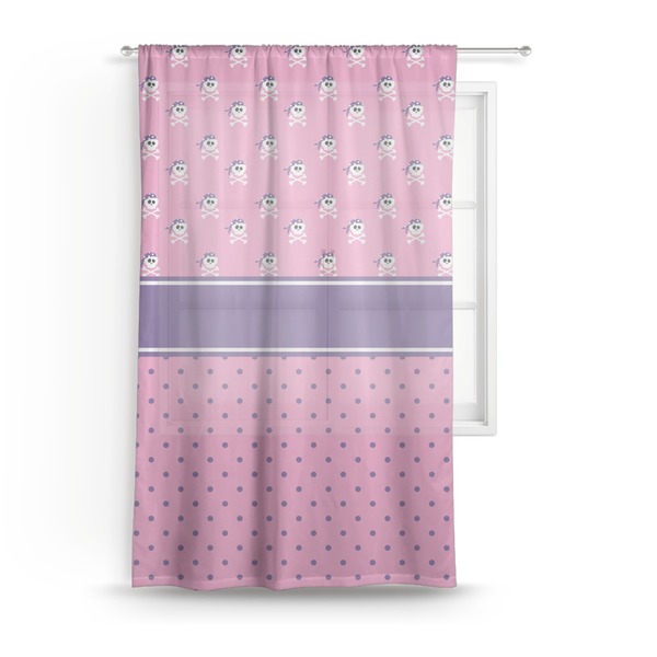 Custom Pink Pirate Sheer Curtain - 50"x84"