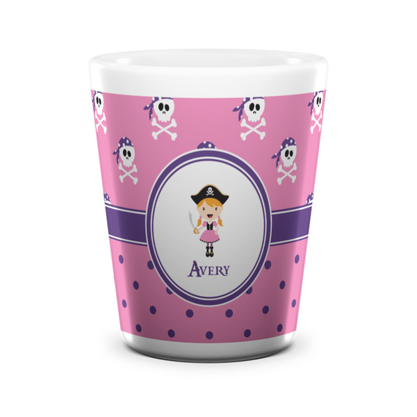 Pink Pirate Shot Glass - White - FRONT