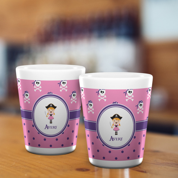 Pink Pirate Shot Glass - White - LIFESTYLE