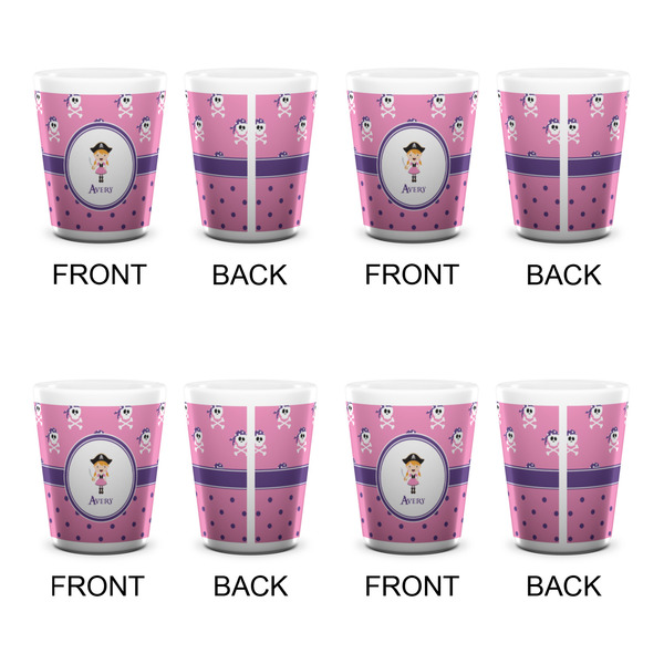 Pink Pirate Shot Glass - White - Set of 4 - APPROVAL