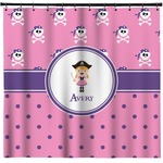 Pink Pirate Shower Curtain - Custom Size (Personalized)