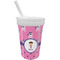 Pink Pirate Sippy Cup with Straw (Personalized)