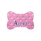 Pink Pirate Bone Shaped Dog Food Mat (Small) (Personalized)