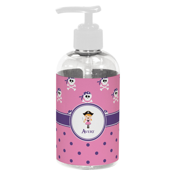 Pink Pirate Small Liquid Dispenser (8 oz) - White