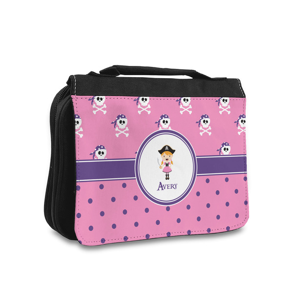 Custom Pink Pirate Toiletry Bag - Small (Personalized)