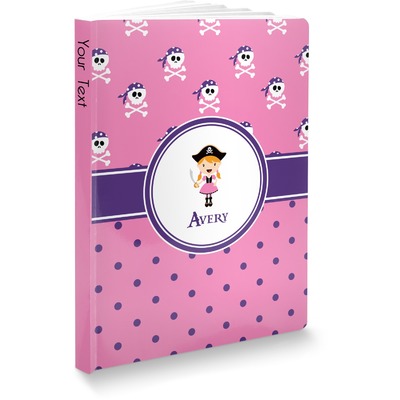 Custom Pink Pirate Softbound Notebook (Personalized)