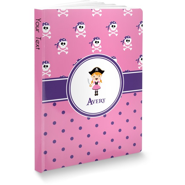 Custom Pink Pirate Softbound Notebook - 5.75" x 8" (Personalized)