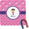 Pink Pirate Square Fridge Magnet (Personalized)