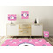 Pink Pirate Square Wall Decal Wooden Desk